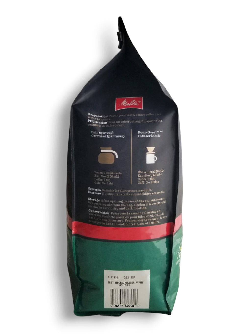 Melitta Dark Roast Espresso Ethically Sourced Whole Bean Coffee, 907g/2 lbs. Bag