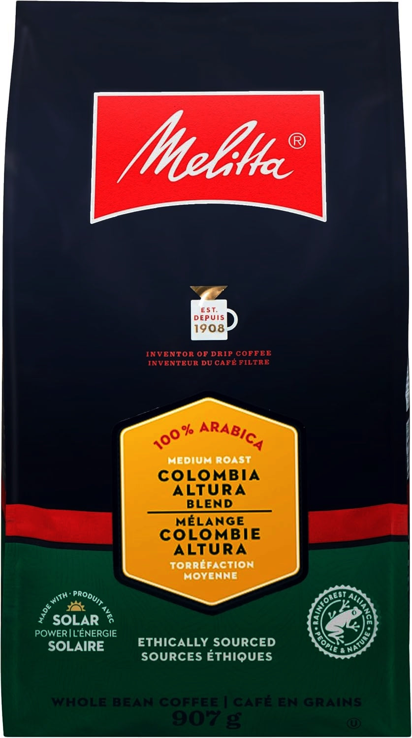 Melitta 100% Colombian Altura Blend Whole Bean Coffee - 907g/32 oz