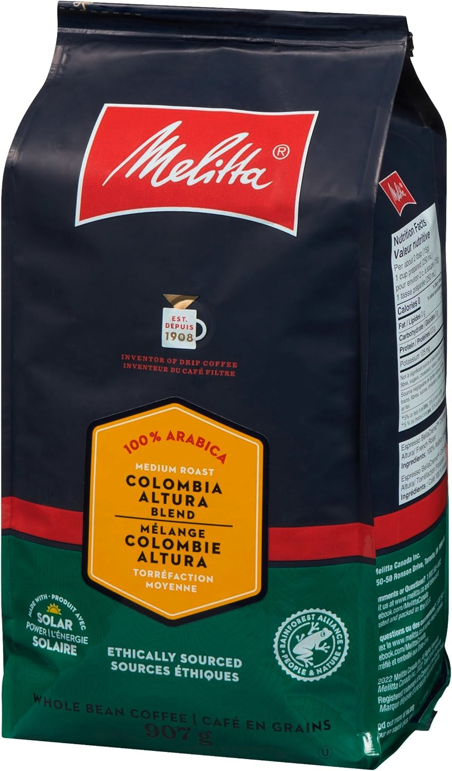 Melitta 100% Colombian Altura Blend Whole Bean Coffee - 907g/32 oz