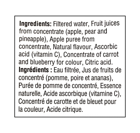 Minute Maid Fruit Punch No Sugar Added 200 mL juice box ingredients list