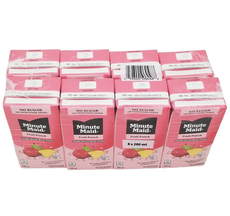 Minute Maid Fruit Punch No Sugar Added 8-pack 200 mL barcode UPC label