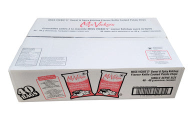 Miss Vickie's Kettle Cooked Sweet & Spicy Ketchup Potato Chips 40ct x 40g/1.4 oz. {Imported from Canada}