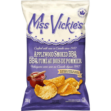 Miss Vickie's Kettle Cooked Applewood Smoked BBQ Potato Chips 200g/7.1 oz Bag Frontside