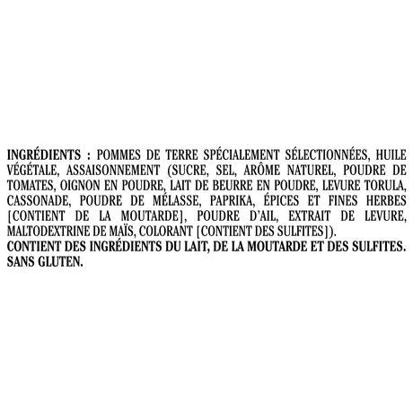 Miss Vickie's Kettle Cooked Applewood Smoked BBQ Potato Chips 200g/7.1 oz Ingredients In French