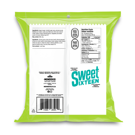 Mondoux Sweet Sixteen Extra Sour Bear Mix, 185g/6.5 oz., {Imported from Canada}