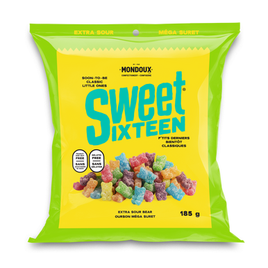 Mondoux Sweet Sixteen Extra Sour Bear Mix, 185g/6.5 oz., {Imported from Canada}