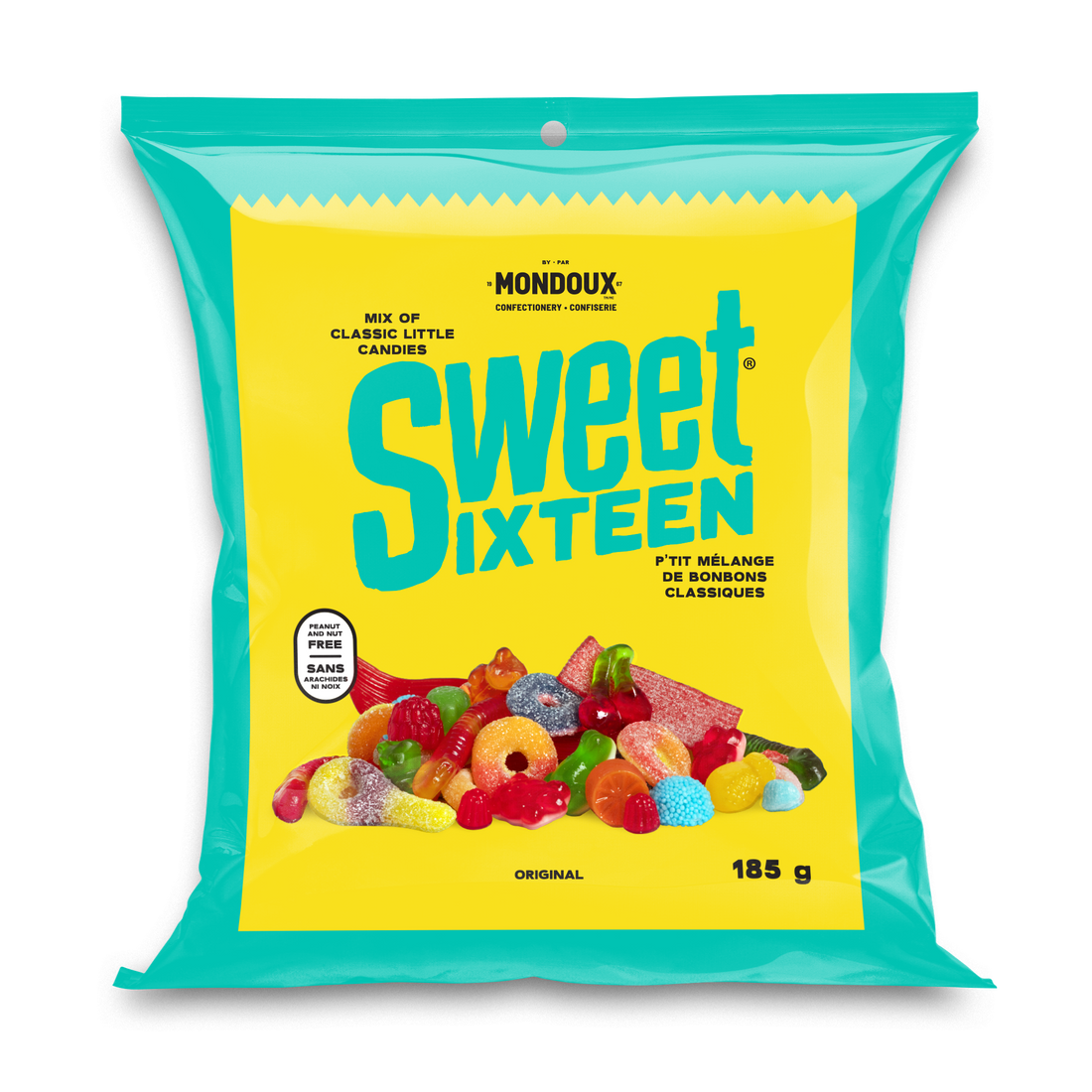 Mondoux Sweet Sixteen Original Gummy Candies, 185g/6.5 oz., {Imported from Canada}