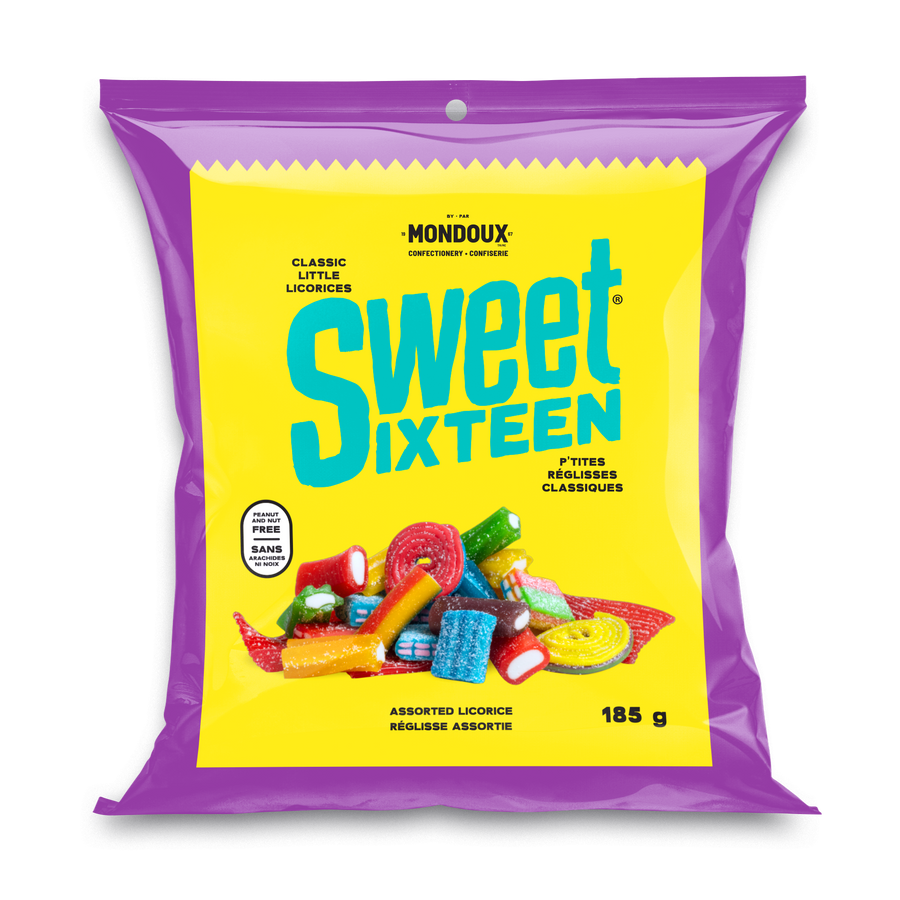 Mondoux Sweet Sixteen Assorted Licorice Candies, 185g/6.5 oz., {Imported from Canada}