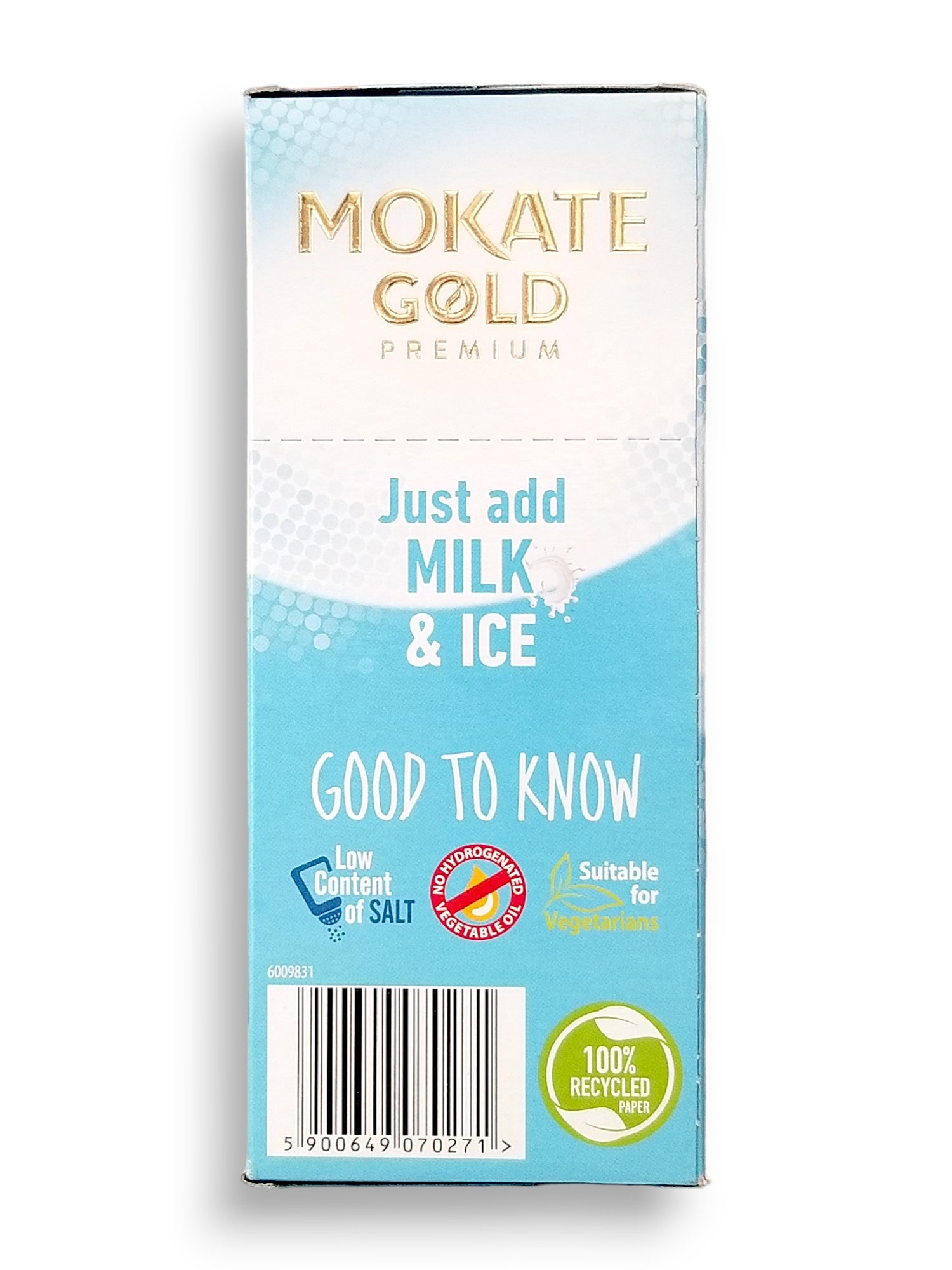 Mokate Gold Premium Iced Coffee, Caramel, 8 x 15g Single Serve Sachets, 120g/4.2 oz. Box