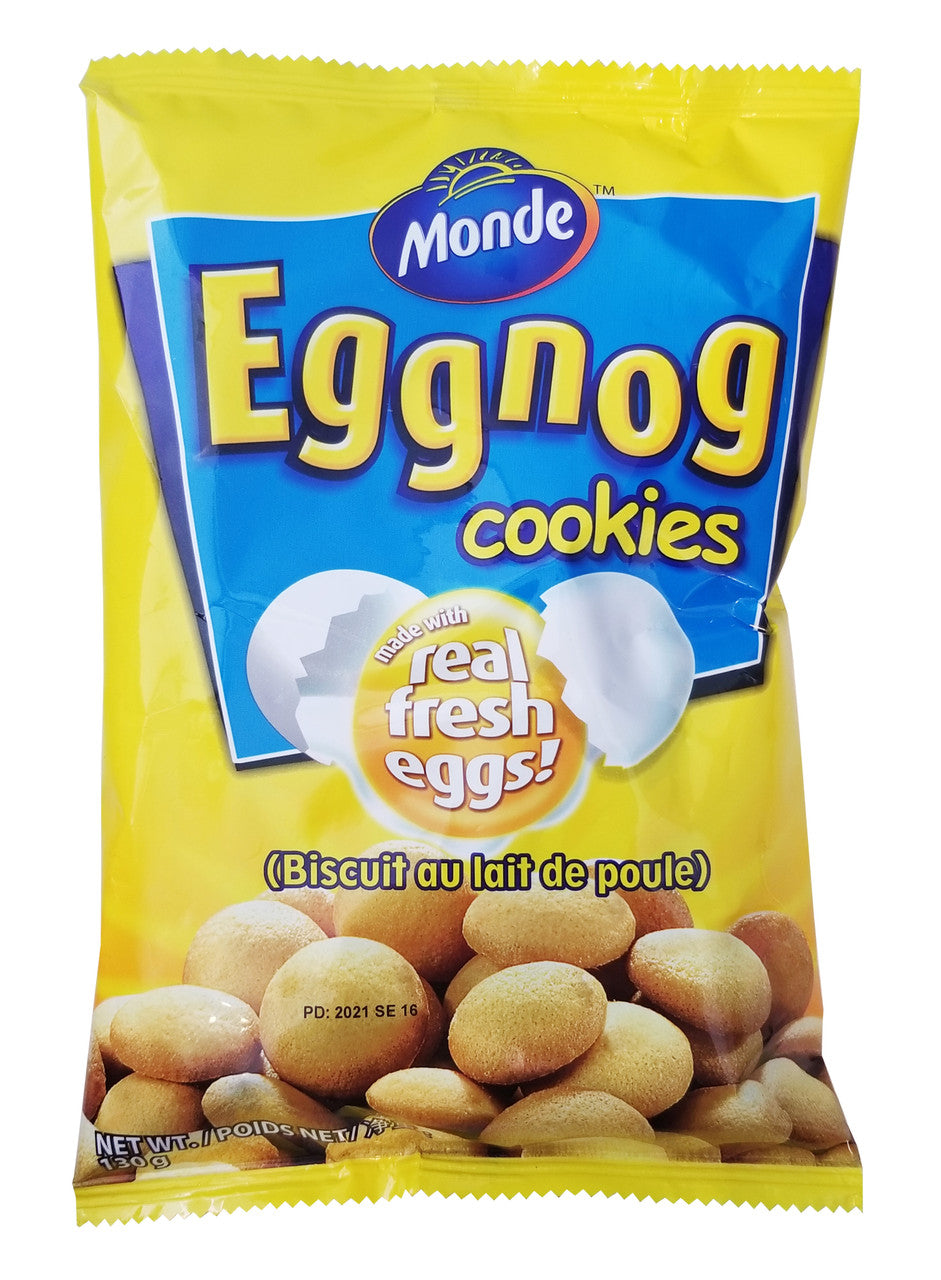 Monde Eggnog Cookies, 130g/4.5 oz, (Imported from Canada) Caffeine