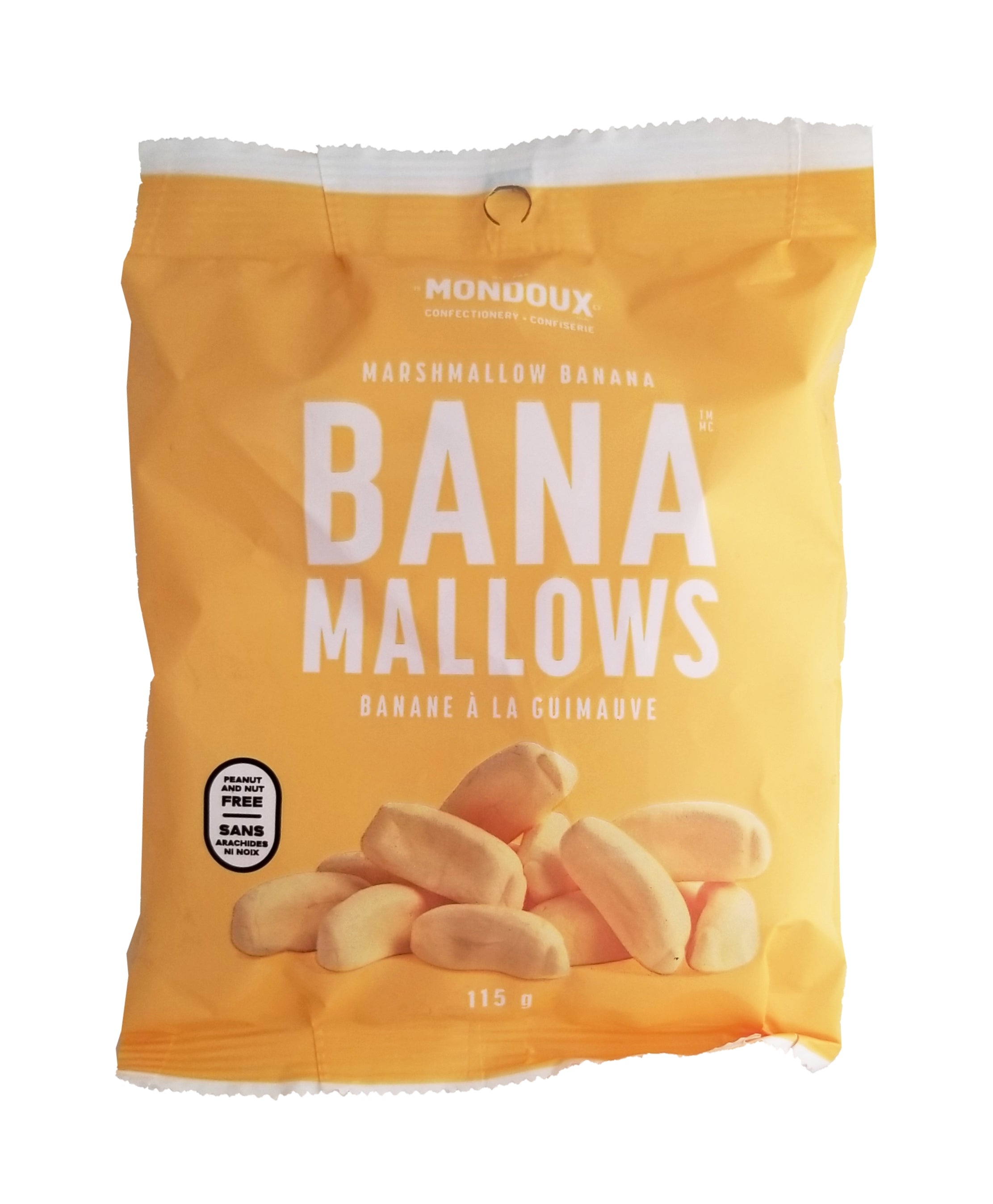 Mondoux BanaMallows Banana Marshmallows 115g/4 oz. Bag {Imported from Canada}