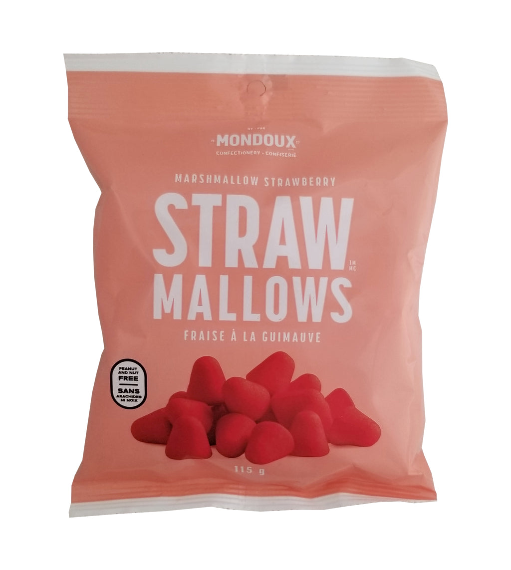 Mondoux StrawMallows Strawberry Marshmallows 115g/4 oz. Bag {Imported from Canada}