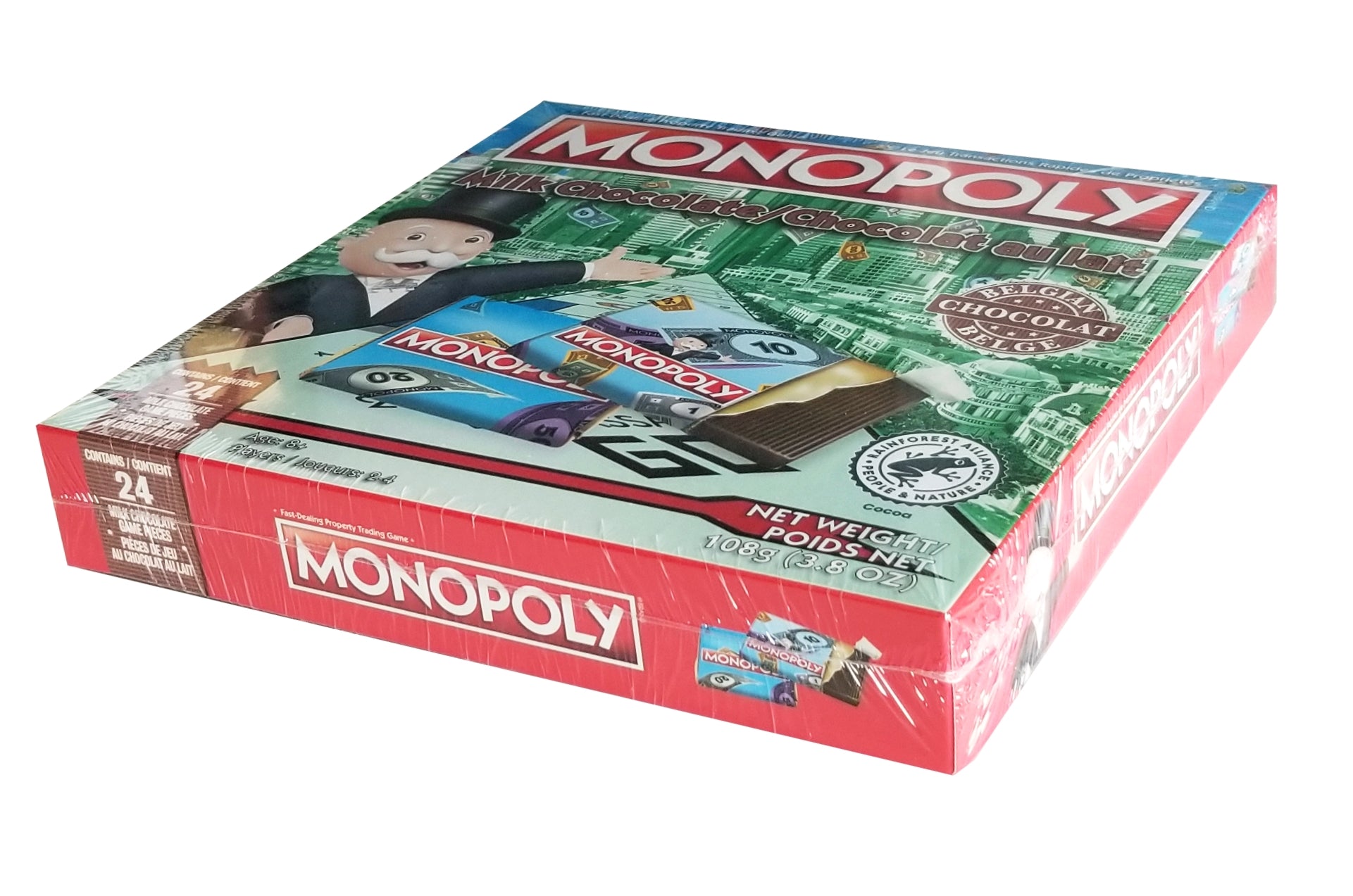 Monopoly Game with Milk Chocolate Game Cards, 108g/3.8 oz