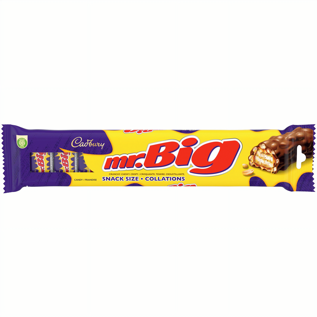 Cadbury Mr. Big Original Snack Size Chocolate Bars, (Pack of 8x11g), 88g/3.1 oz - Front