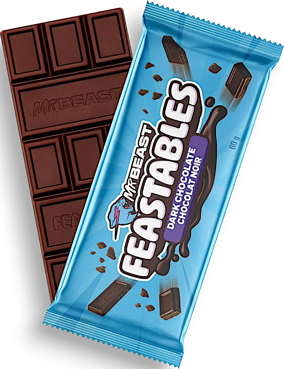 MR BEAST FEASTABLES Dark Chocolate Bar, 60g/2.1 oz. Bar - Chocolate