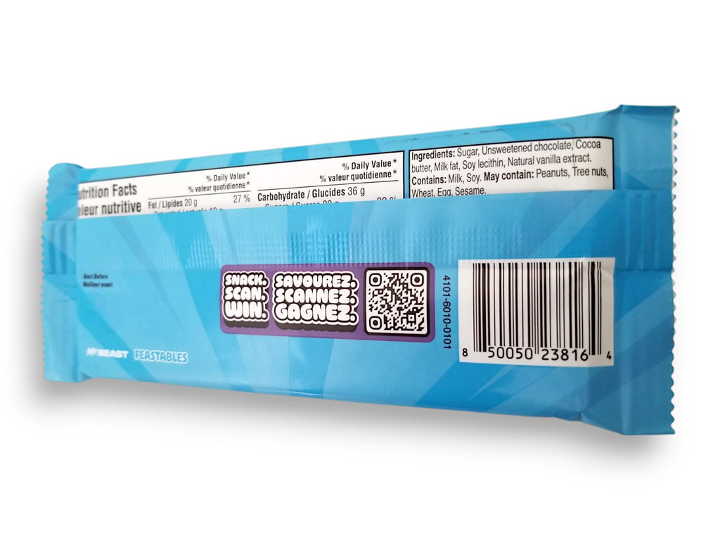 MR BEAST FEASTABLES Dark Chocolate Bar, 60g/2.1 oz. Bar - Back
