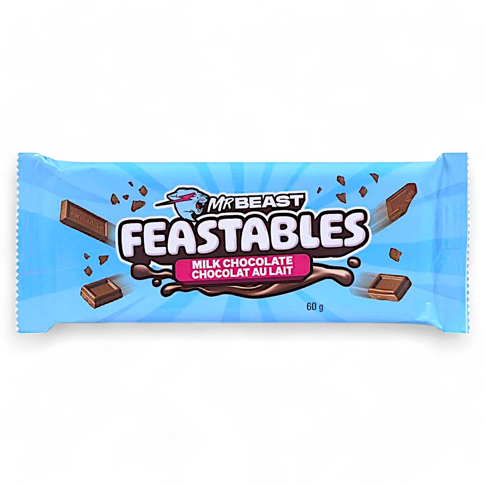 Feastables Bar Code MR BEAST FEASTABLES Milk Chocolate Bar, 60g/2.1 oz. Bar