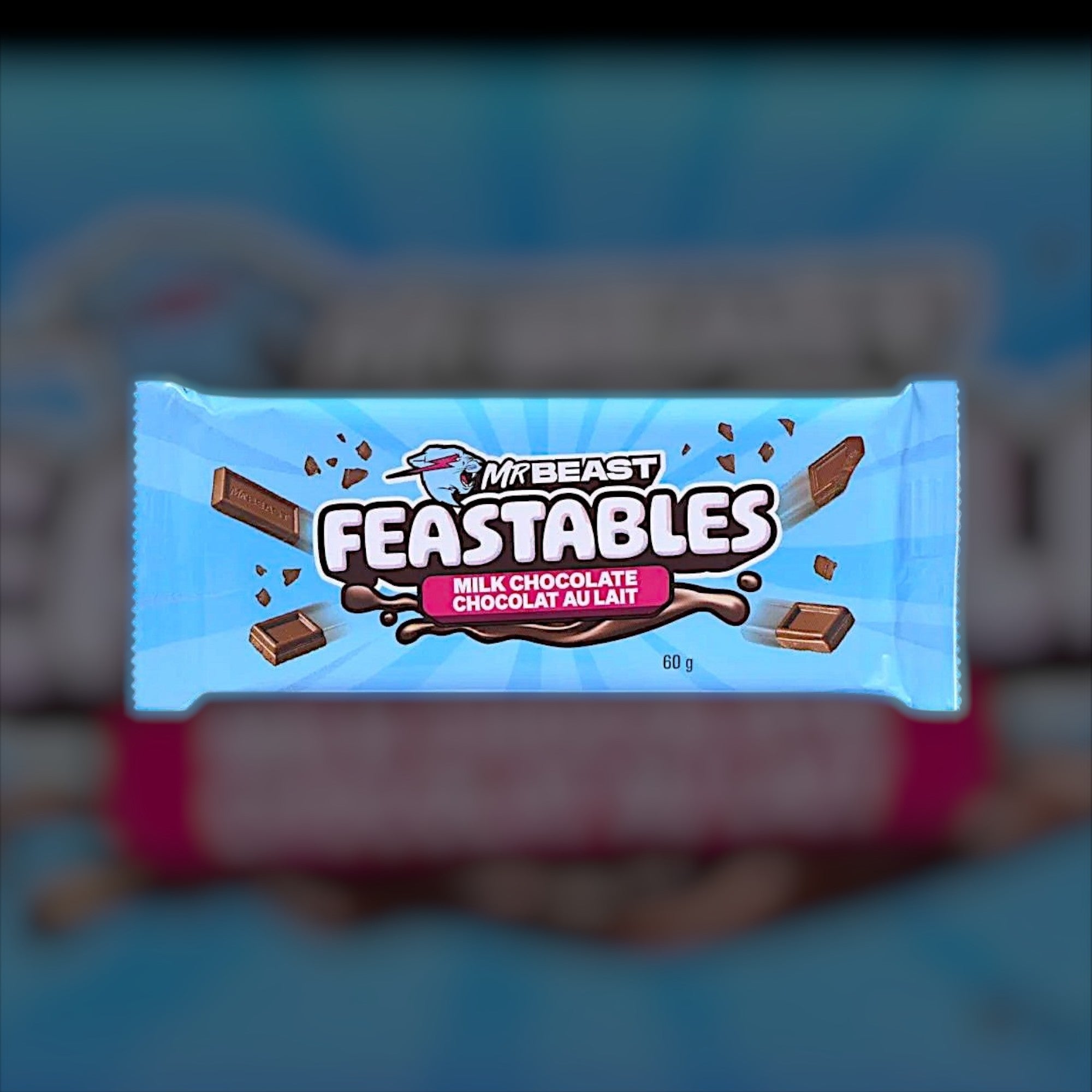 MR BEAST FEASTABLES Milk Chocolate Bar, 60g/2.1 oz. Bar - Front