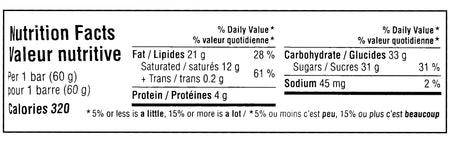 MR BEAST FEASTABLES Milk Chocolate Bar, 60g/2.1 oz. Bar - Nutrition Facts Label