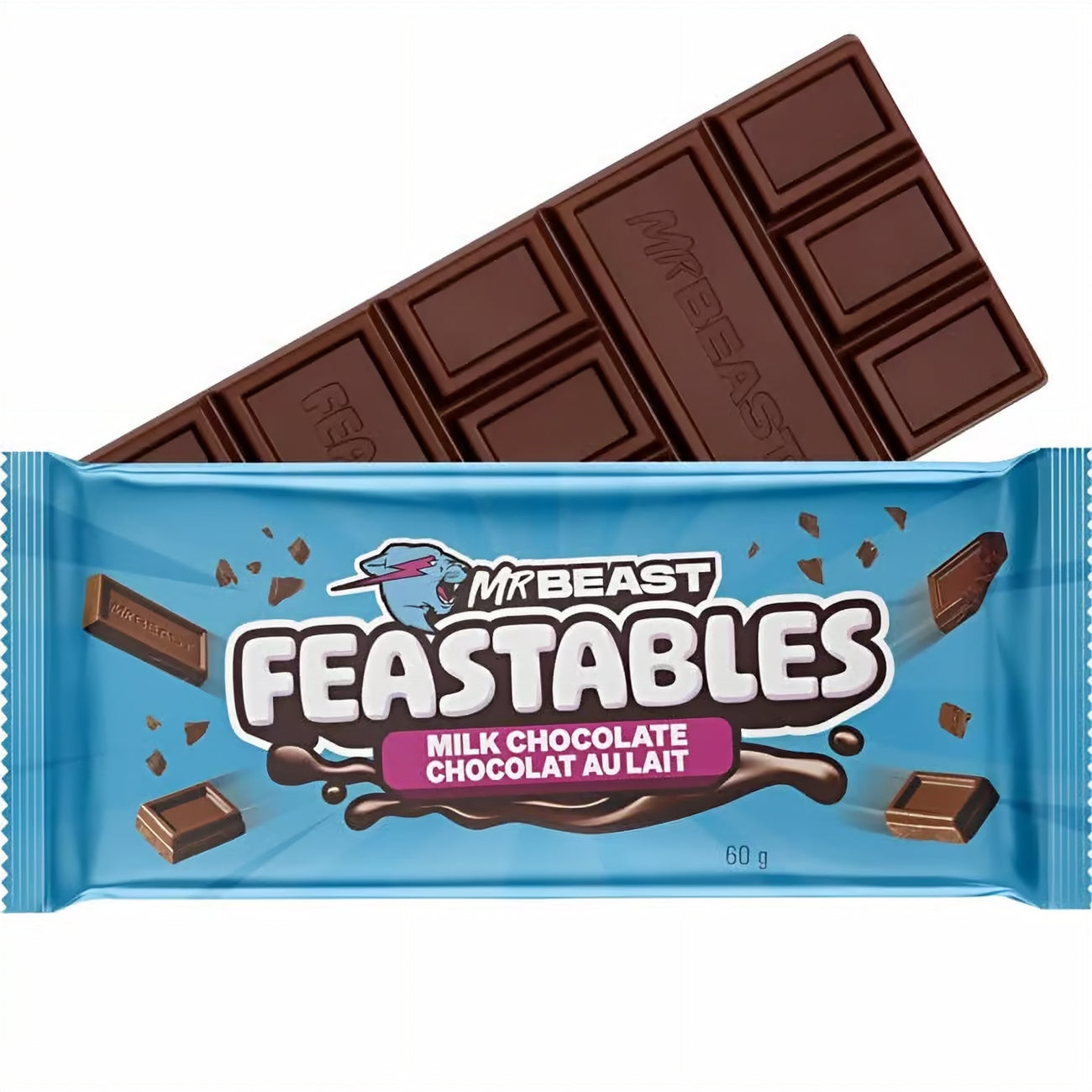 MR BEAST FEASTABLES Milk Chocolate Bar, 60g/2.1 oz. Bar - Chocolate