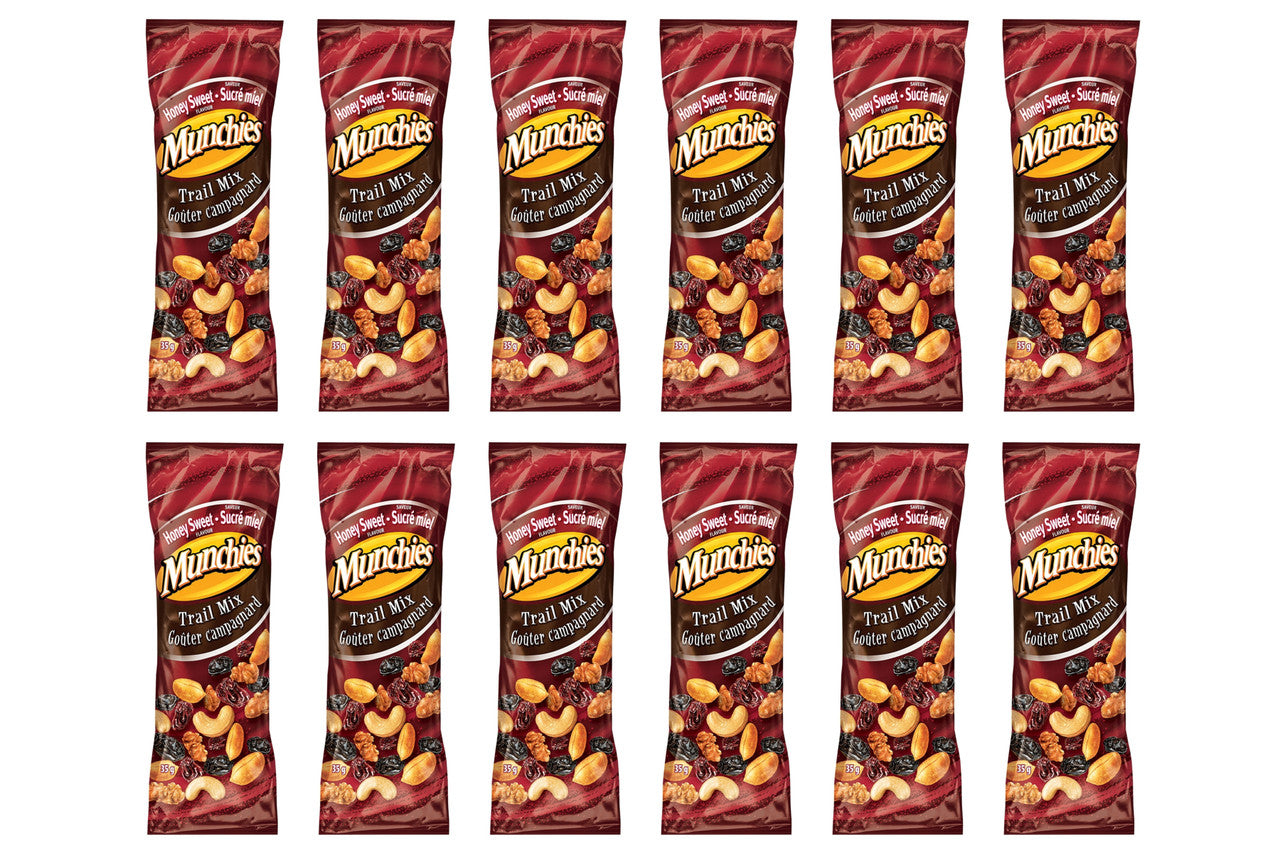 Munchies Honey Sweet Trail Mix Snacks ( 12ct x 35g/1.2 oz) {Imported from Canada}