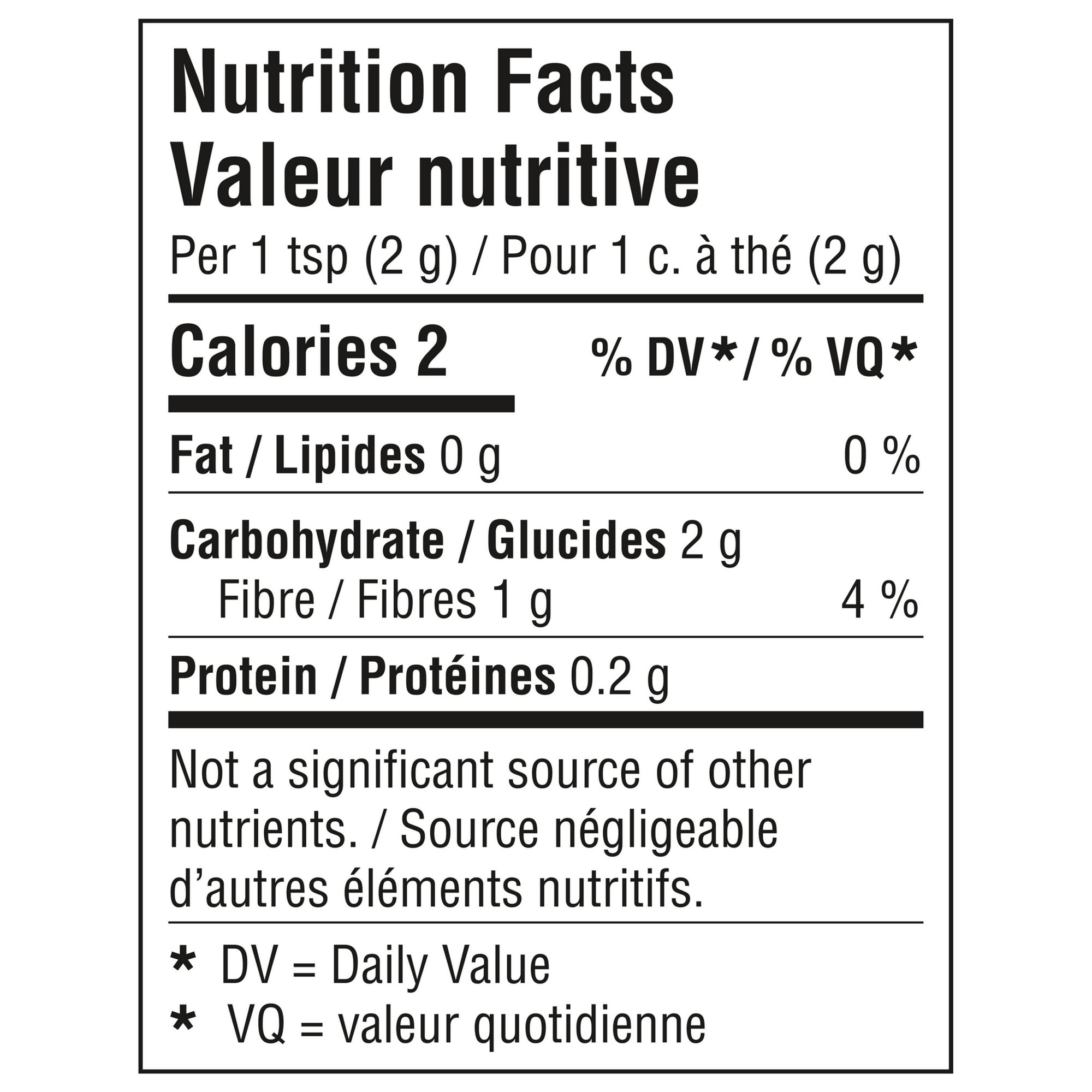 NESCAFÉ RICH Decaffeinated Instant Coffee 100g/3.5oz Nutrition Facts
