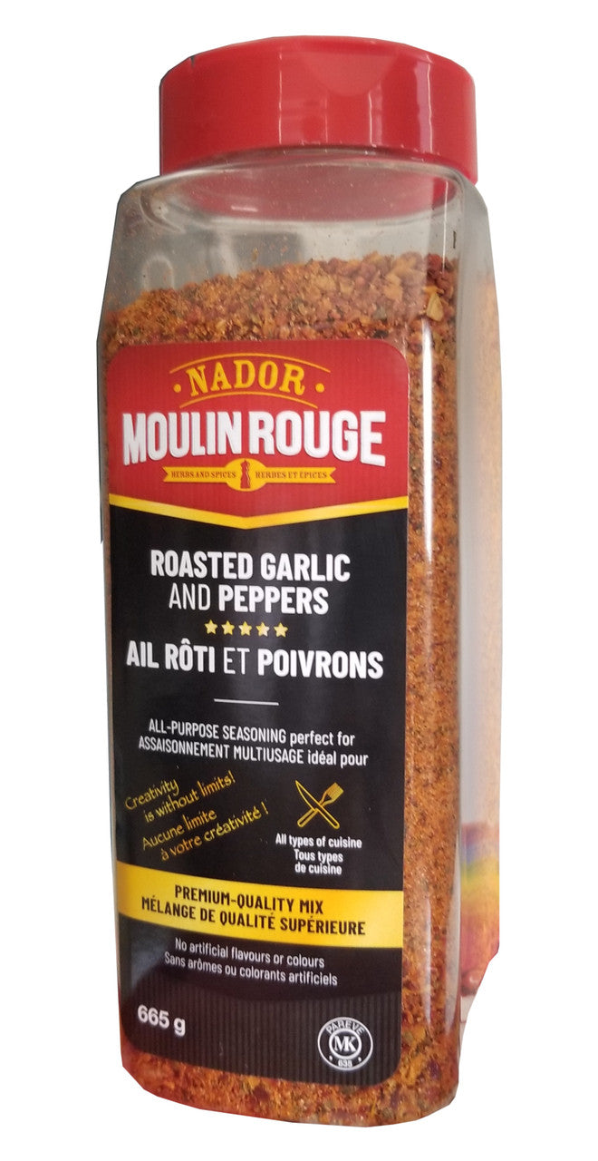 Nador Moulin Rouge, Roasted Garlic and Peppers Seasoning, 665g/1.45 lbs., {Imported from Canada}
