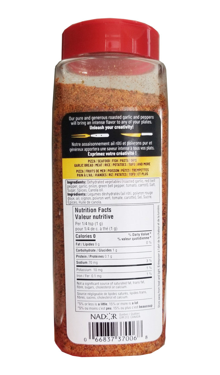 Nador Moulin Rouge, Roasted Garlic and Peppers Seasoning, 665g/1.45 lbs., {Imported from Canada}