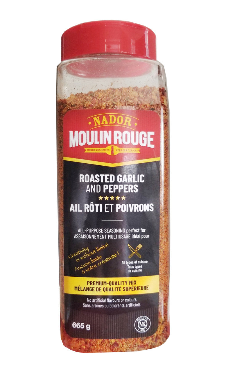 Nador Moulin Rouge, Roasted Garlic and Peppers Seasoning, 665g/1.45 lbs., {Imported from Canada}