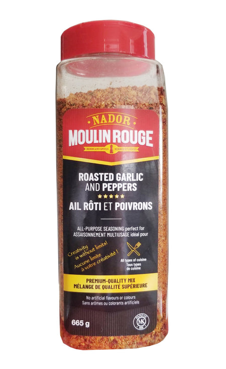 Nador Moulin Rouge, Roasted Garlic and Peppers Seasoning, 665g/1.45 lbs., {Imported from Canada}