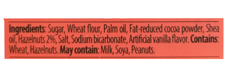 Napolitanke Hazelnut Wafers, 420g/14.8 oz. Box Ingredients