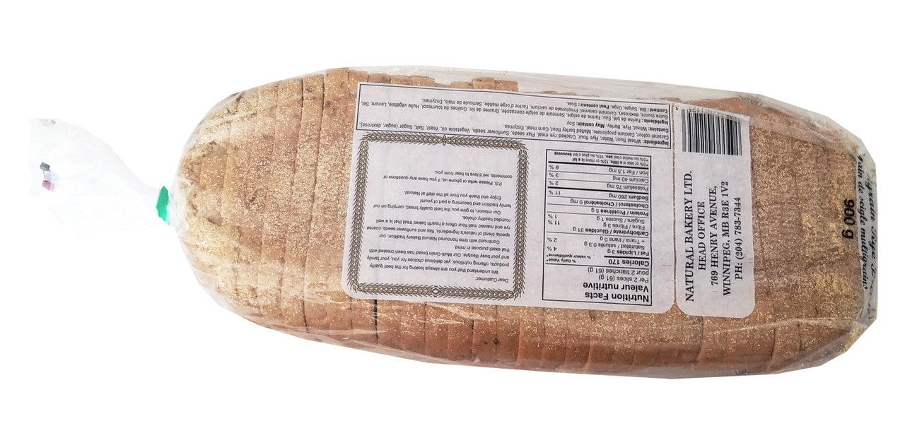 Natural Bakery Multigrain Rye Bread, 900g/31.7 oz., Single Loaf, Slice