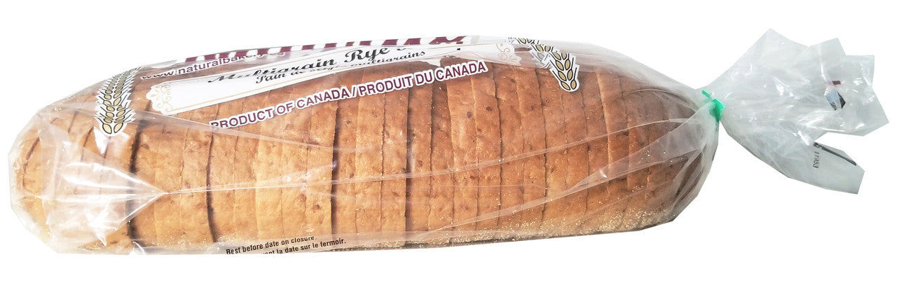 Multigrain Rye Natural Bakery Multigrain Rye Bread, 900g/31.7 oz., Single Loaf, Slice