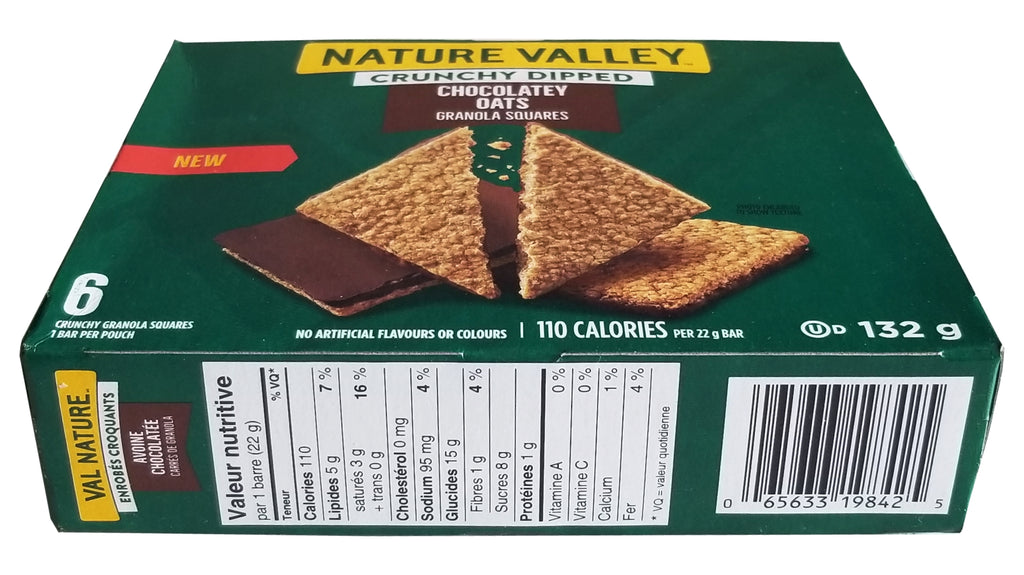 Nature Valley Crunchy Dipped Chocolatey Oats Granola Squares, 132g/4.6 oz. {Imported from Canada}