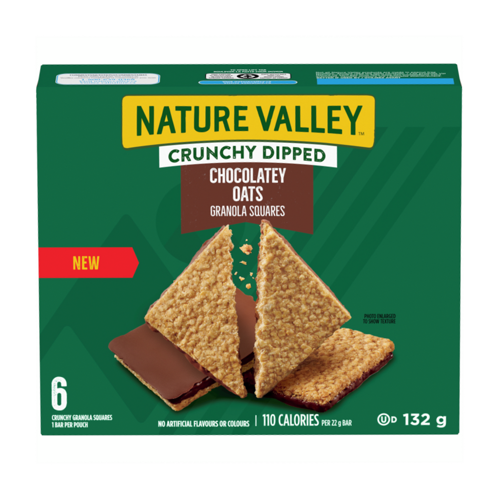 Nature Valley Crunchy Dipped Chocolatey Oats Granola Squares, 132g/4.6 oz. {Imported from Canada}