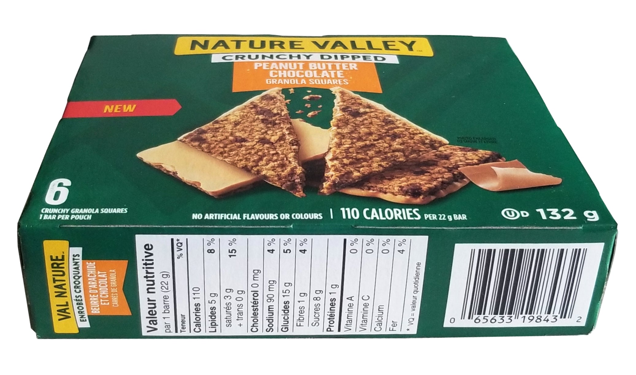 Nature Valley Crunchy Dipped Peanut Butter Chocolate Granola Squares, 132g/4.6 oz