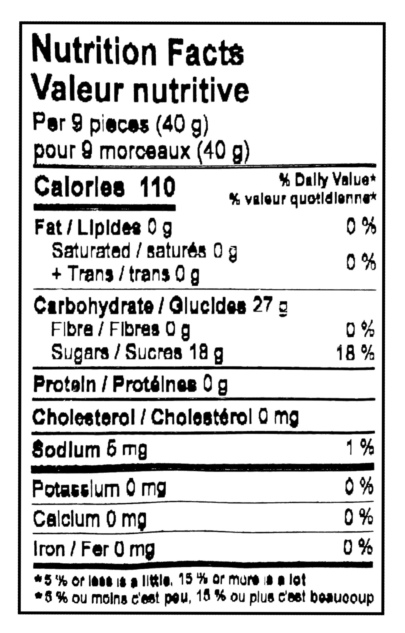Nature's Bounty Assorted Fish, 140g/5 oz. - Nutrition Facts Label