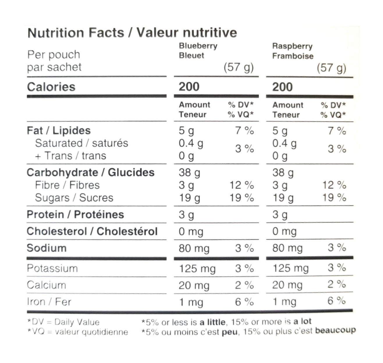 Nature's Bakery Fig Bars, nutrition facts label