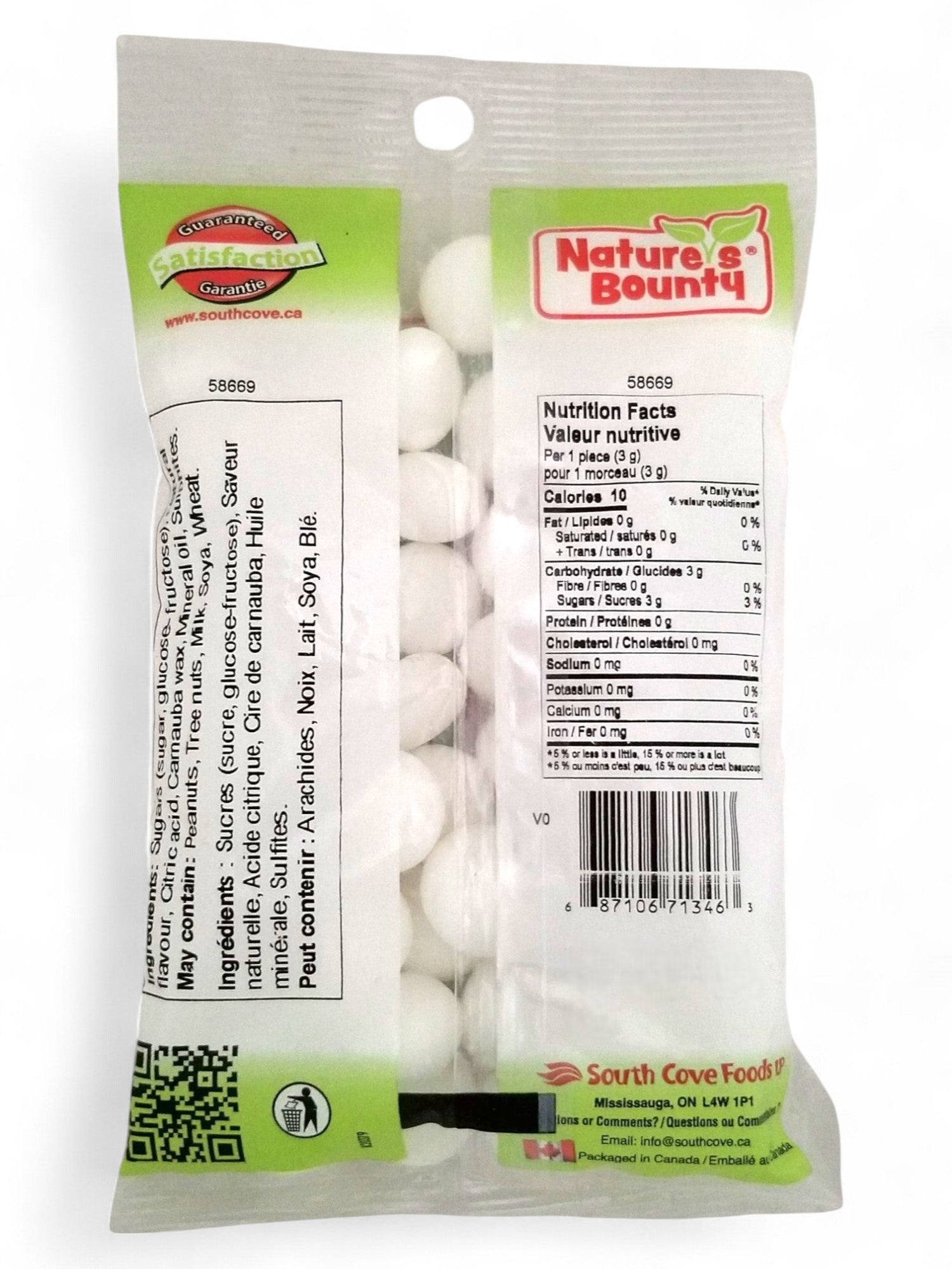 Nature's Bounty Scotch Mints Candy, 190g/7oz Bag - Back