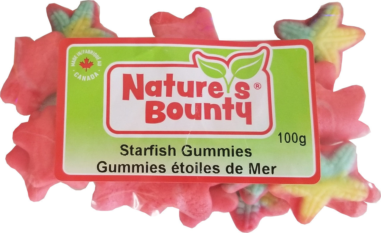 Nature's Bounty Starfish Gummies Candy Bag, 100g/3.5oz, (Imported from Canada)