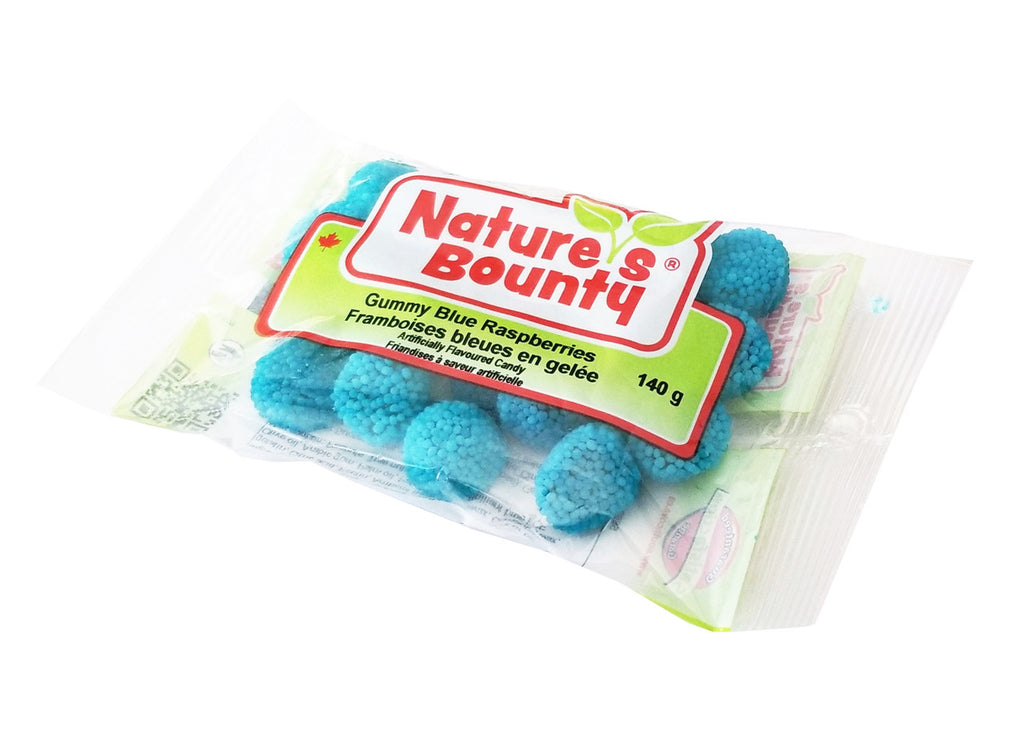 Nature's Bounty Gummy Blue Raspberries Candy Bag, 140g/4.9 oz., {Imported from Canada}