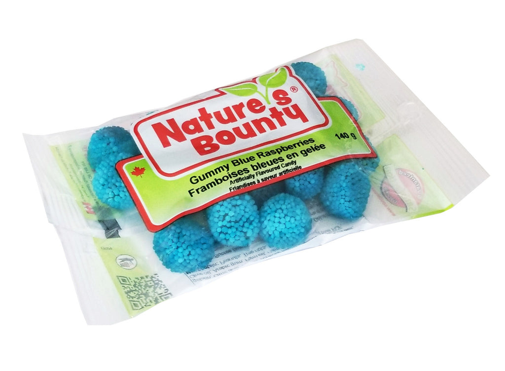 Nature's Bounty Gummy Blue Raspberries Candy Bag, 140g/4.9 oz., {Imported from Canada}