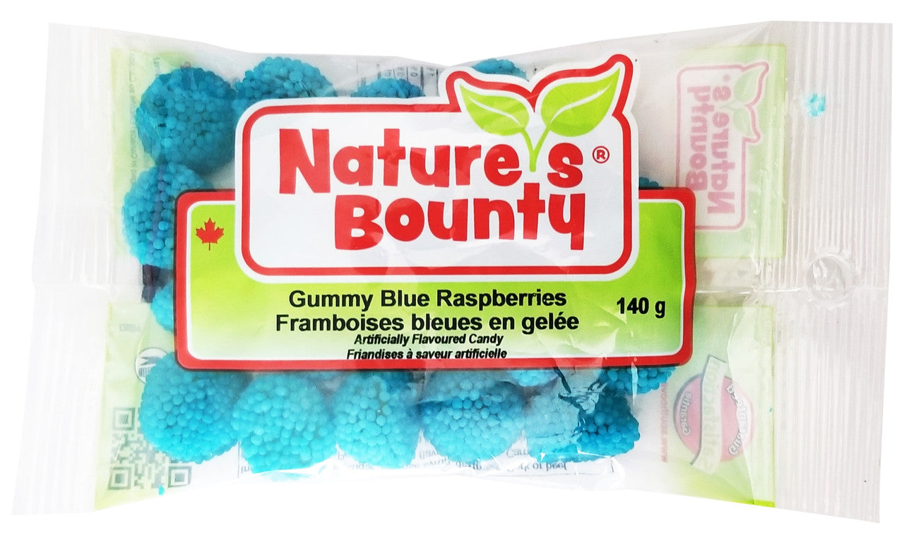 Nature's Bounty Gummy Blue Raspberries Candy Bag, 140g/4.9 oz., {Imported from Canada}