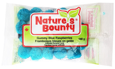 Nature's Bounty Gummy Blue Raspberries Candy Bag, 140g/4.9 oz., {Imported from Canada}