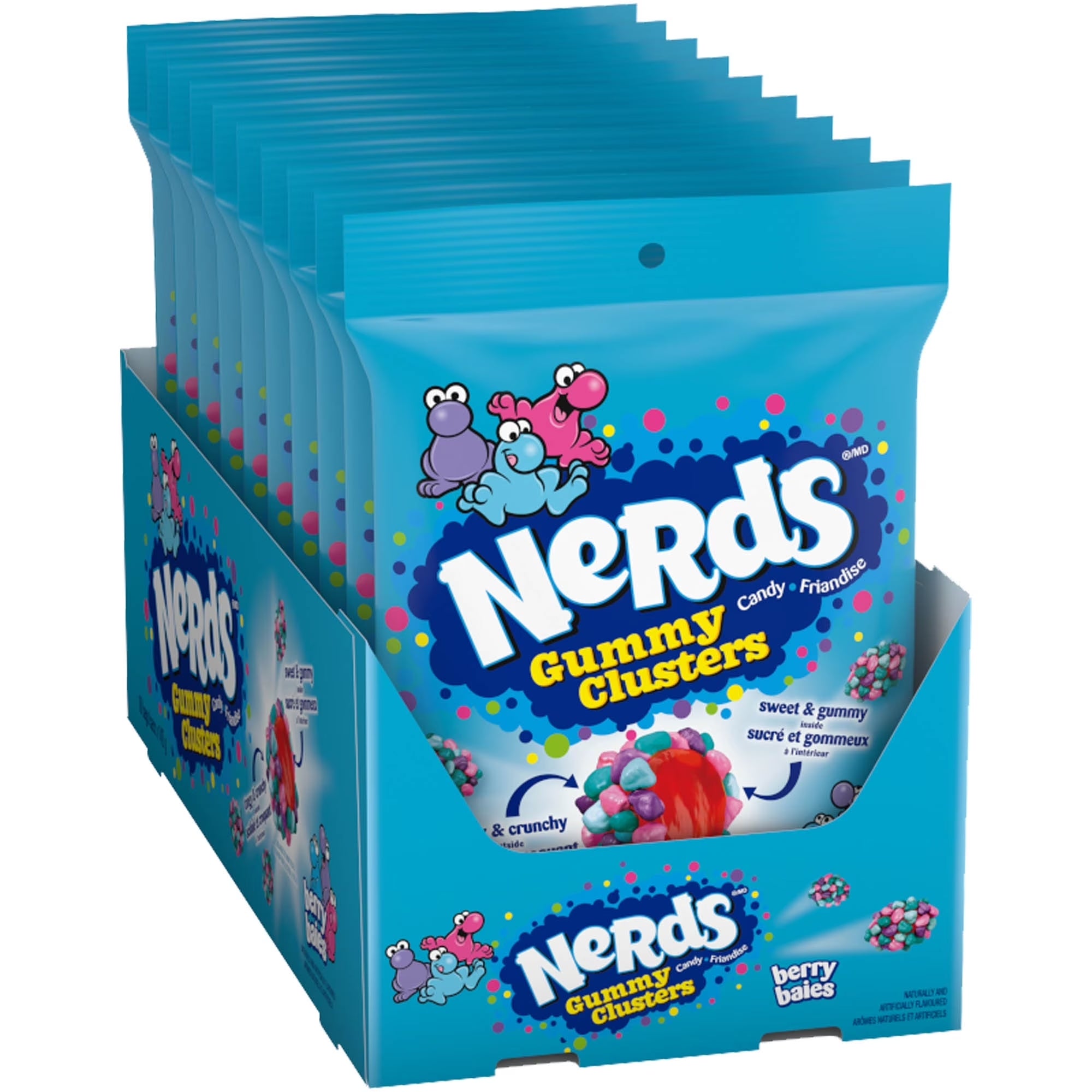 Nerds Gummy Clusters Berry 10-pack front package — bulk gummy candy value bundle