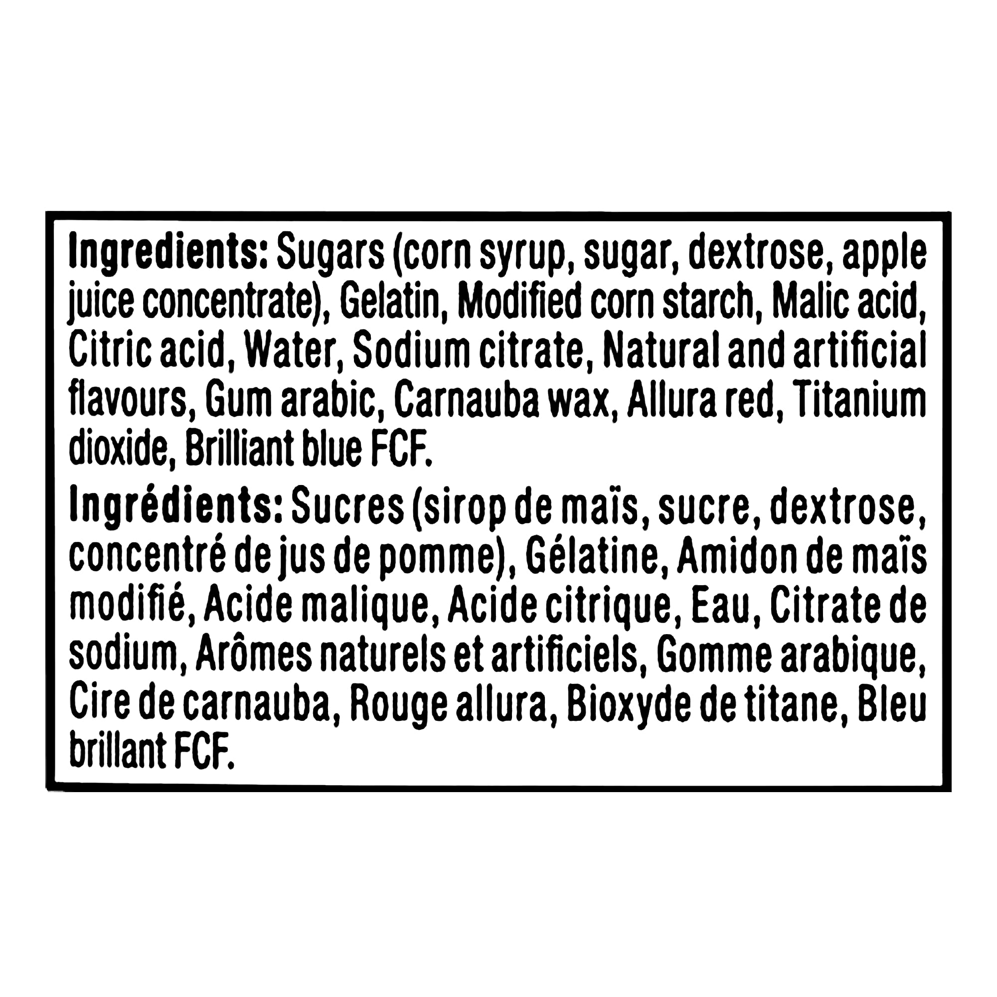 Nerds Gummy Clusters Cherry Lemonade 10-pack ingredients list