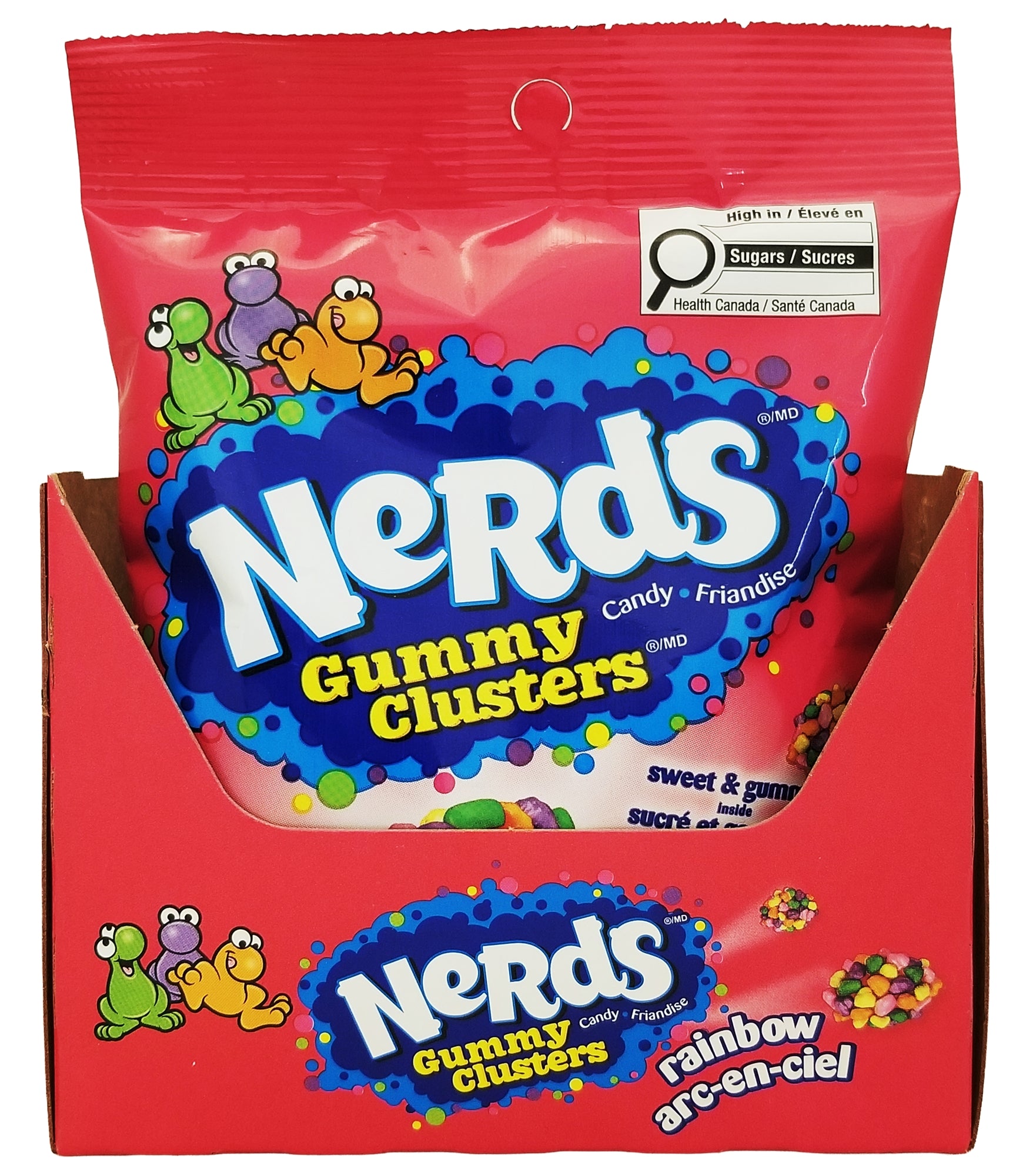 Nerds Gummy Clusters Rainbow 10-pack front package — bulk gummy candy value bundle