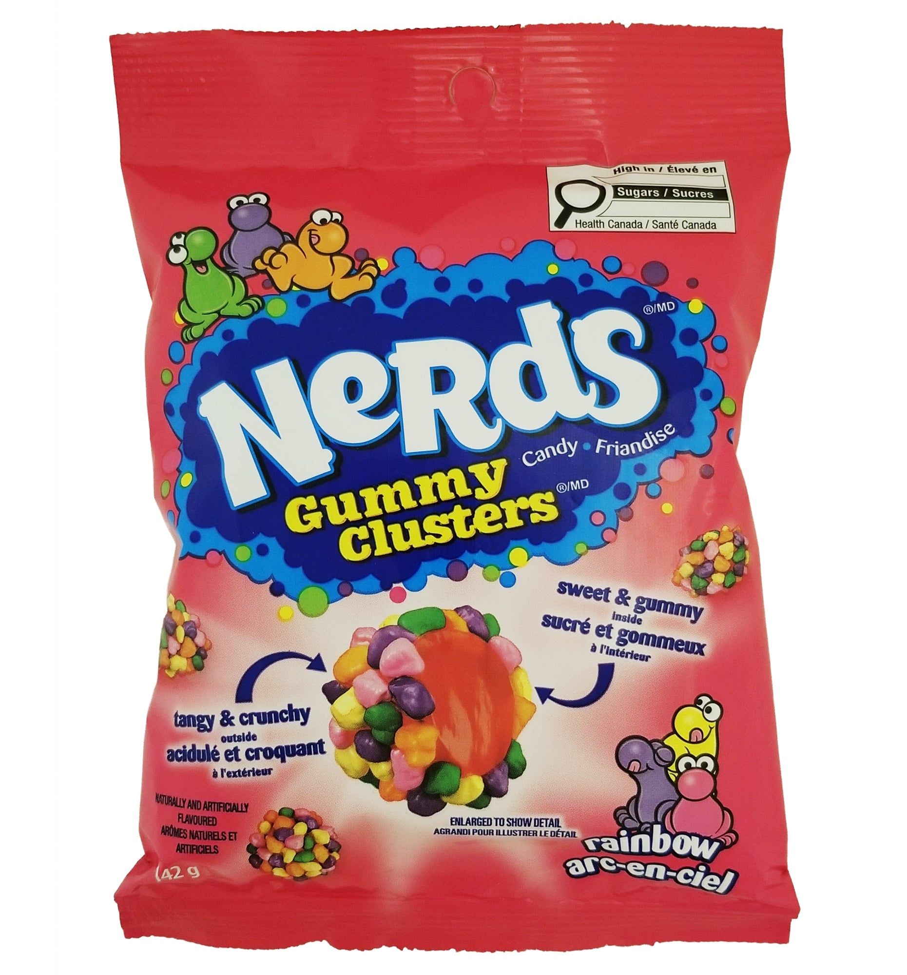 Nerds Gummy Clusters Rainbow 10-pack single bag front