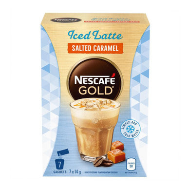 Nescafé Iced Latte Salted Caramel Instant Coffee Sachets - 7ct x 14g Box