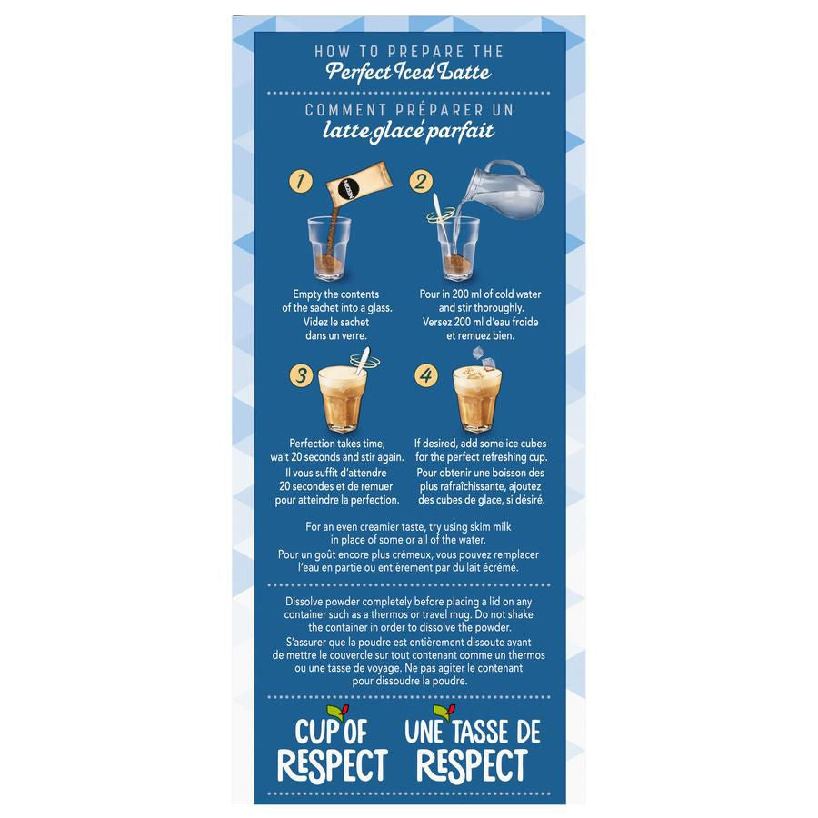 Nescafé Iced Latte Salted Caramel Instant Coffee Sachets - 7ct x 14g How to prepare instructions